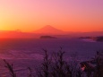 逗子から望む富士山の夕景