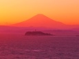 逗子から望む富士山の夕景