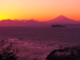 逗子から望む富士山の夕景
