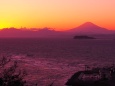 逗子から望む富士山の夕景