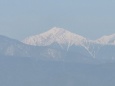 朝靄掛かる信州常念岳