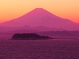 逗子から望む富士山の夕景