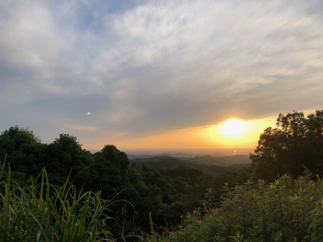 根引峠の夕日