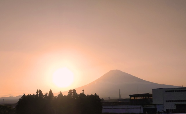 富士山の夕暮れ