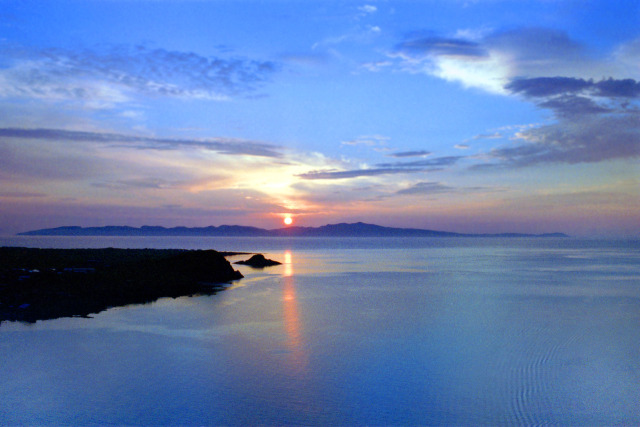 礼文島に沈む夕日～1977年