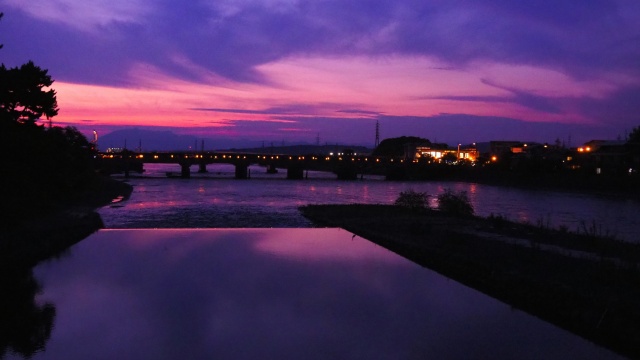 宇治公園の夕景