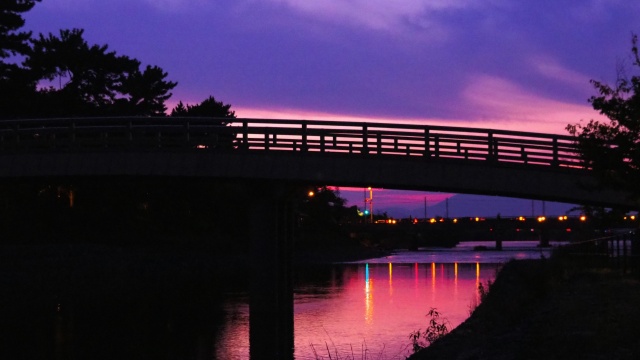 宇治公園の夕景