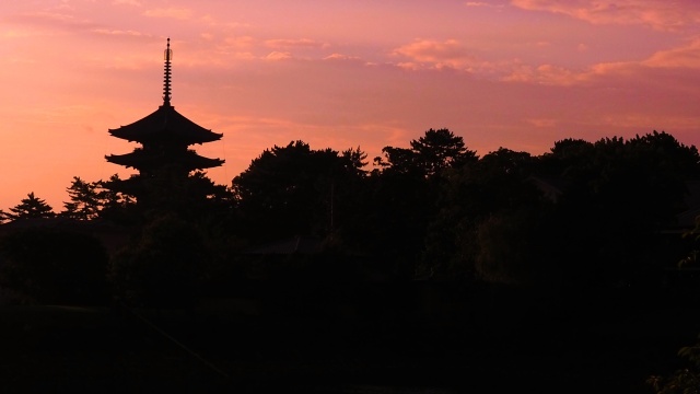 奈良の夕景