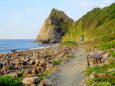 石ころ海岸の遊歩道