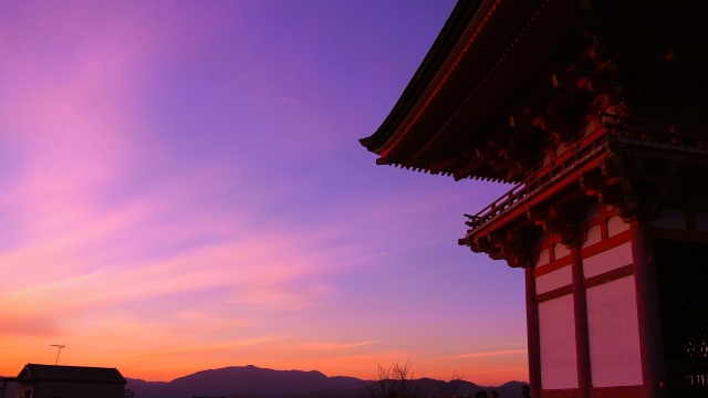 清水寺の夕景
