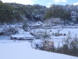 山村の雪景色