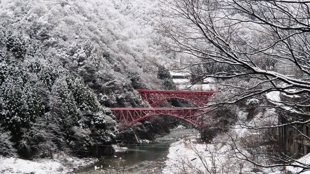 冬の宇奈月温泉