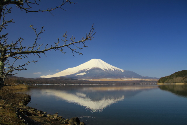 山中湖の逆さ富士