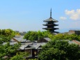 新緑の京都の街並み
