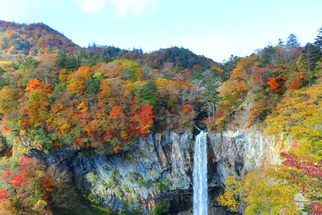 華厳の滝紅葉