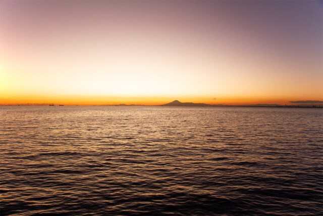 いなげの浜の夕暮れ