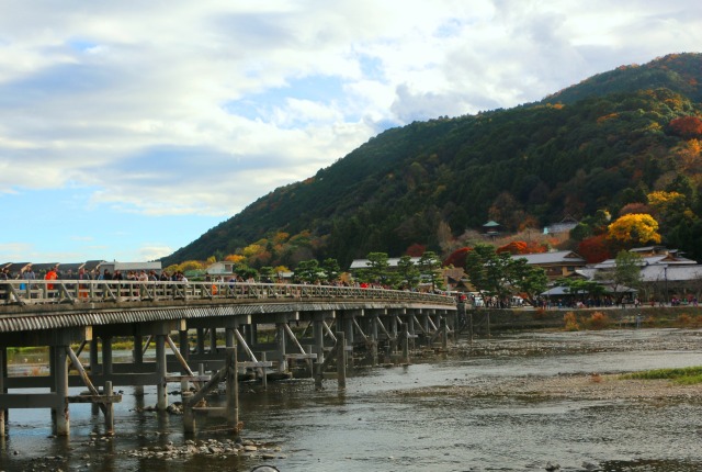 12月の渡月橋