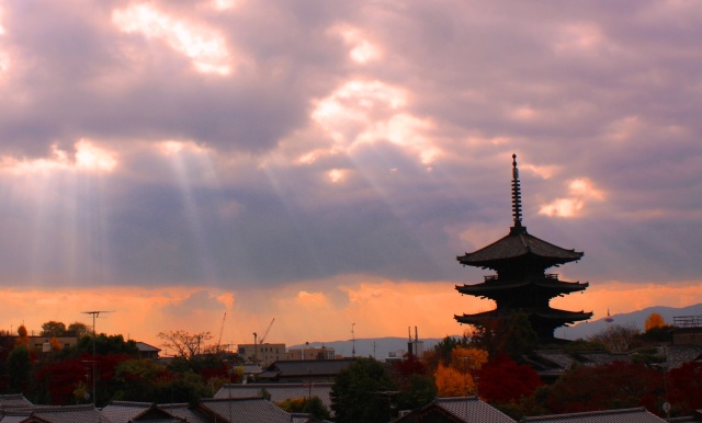 京都の夕暮れ