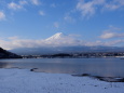 富士山春の雪