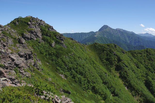 アサヨ峰と北岳