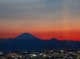 都庁から夕暮れの富士山