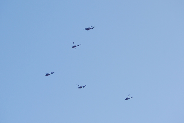 UH-1Jの編隊飛行