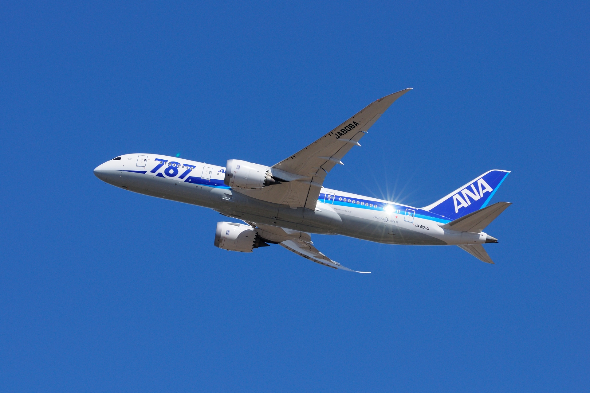 航空機 煌めくb787 Ana Ja806a 壁紙19x1280 壁紙館