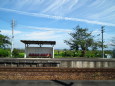 秋空／筑後平野の無人駅