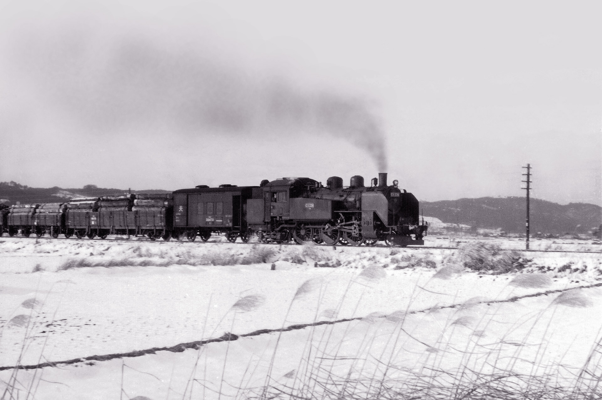 鉄道 蒸気機関車 貨物列車 セピア色の風景 壁紙19x1277 壁紙館