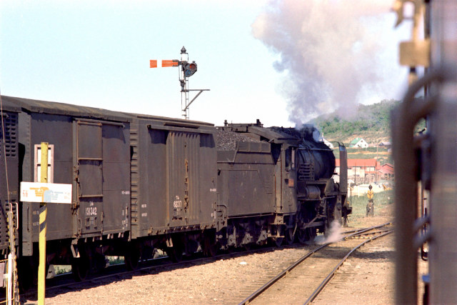 9600の牽く貨物列車